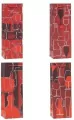 Torebka ozdobna na butelkę 12x36x9cm mix ROZETTE - tantis.pl