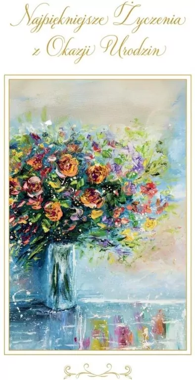 Karnet Flowers Urodziny wzór nr 11 - tantis.pl