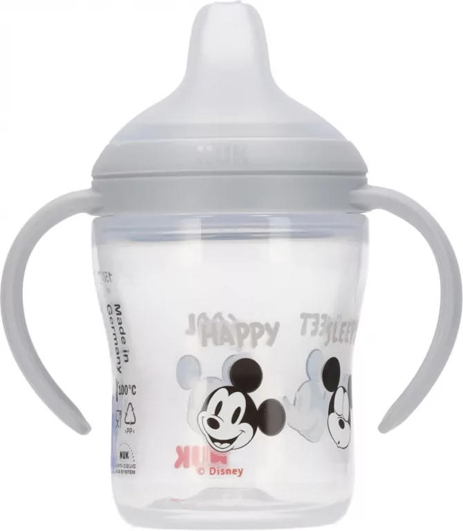 NUK. Butelka z uchwytem. 150 ml. 6 miesięcy. Miki - tantis.pl