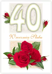 KARNET URODZINY B6 Z KOP ZDOB MRG FOL