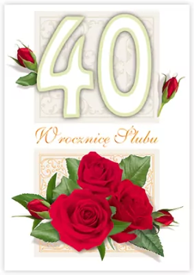 KARNET URODZINY B6 Z KOP ZDOB MRG FOL