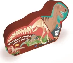 Dwustronne puzzle 100 XL Dinozaury i szkielety