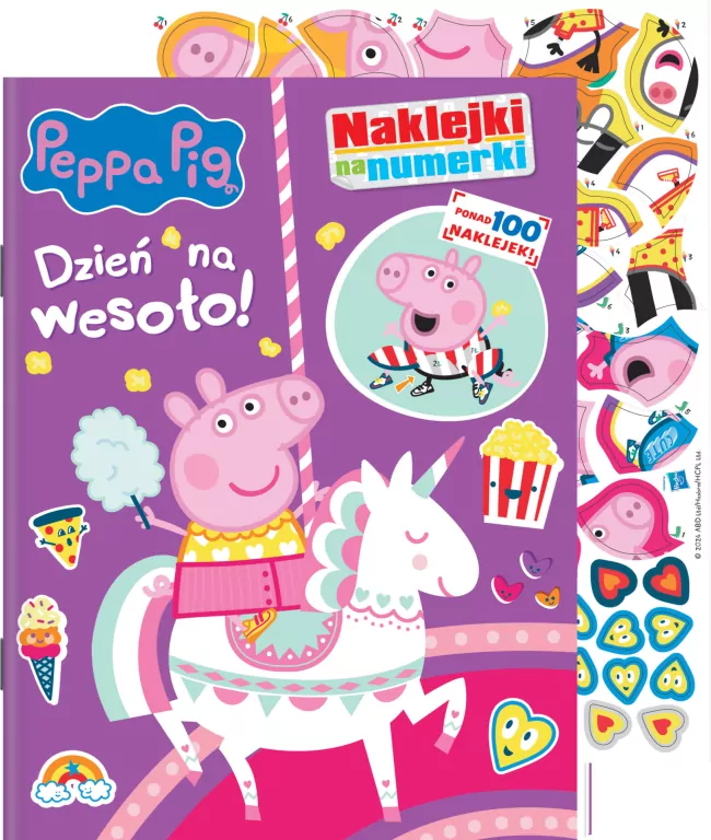 Peppa Pig. Naklejki na numerki. Dzień na wesoło - tantis.pl