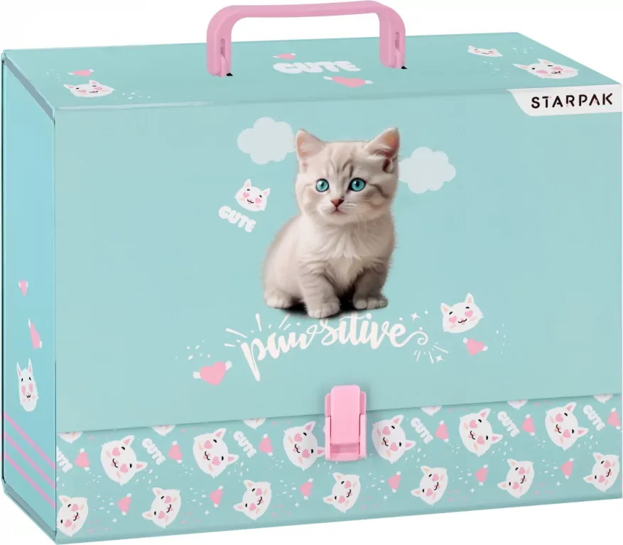 Teczka z rączką A4/95mm Kitty - tantis.pl