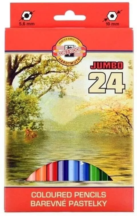 Kredki Omega Jumbo, 24 kolory - tantis.pl