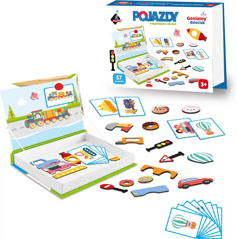 Układanka Magnetyczna Pojazdy. Genialny Dzieciak - tantis.pl