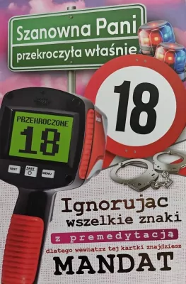 Karnet Urodziny 18