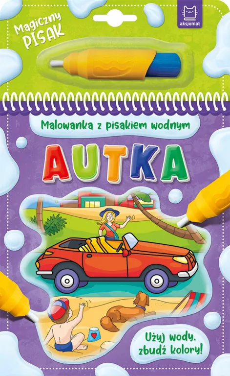 Autka. Malowanka z pisakiem wodnym - tantis.pl