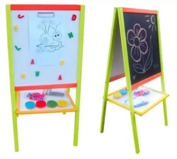 Tablica z kubkami na farbę i klipsami kolorowa - tantis.pl