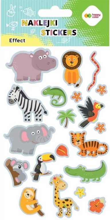 Naklejki Zoo 10x20cm HAPPY COLOR - tantis.pl