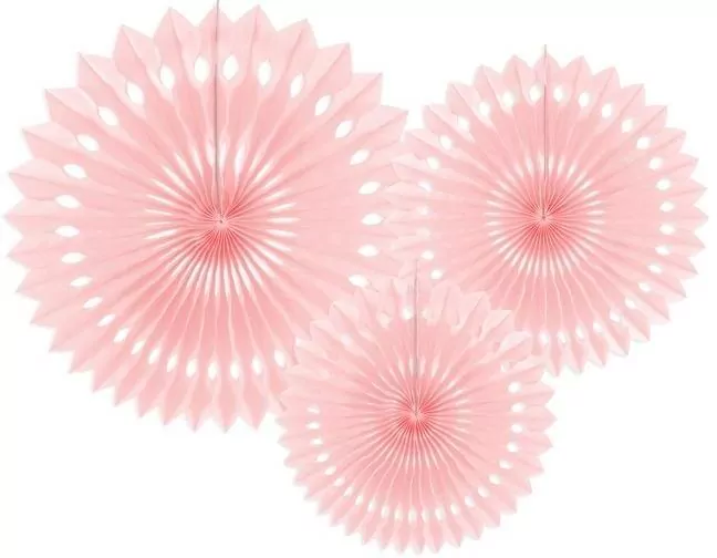 Rozety dekoracyjne różowe 20-30cm - tantis.pl
