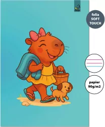 Zeszyt A4 32k. w 3 linie kolor Kapibara Plaża 90g
