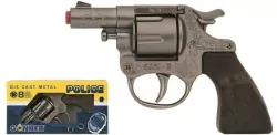 Mały metalowy rewolwer policyjny 8 naboi