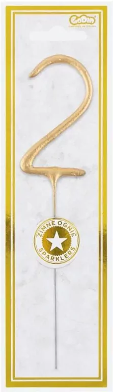 Złota cyfra 2 zimny ogień CS1921S-2 - tantis.pl