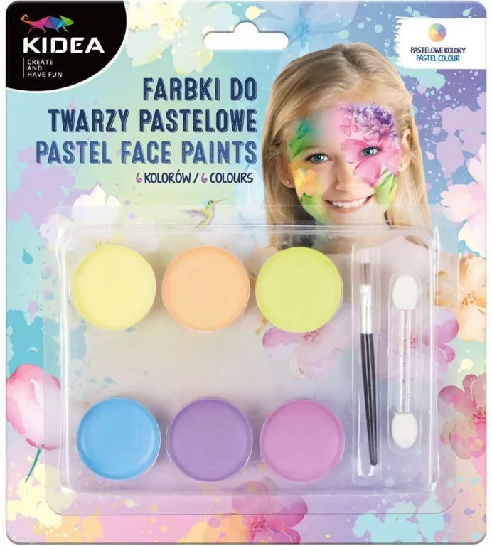 Farbki do twarzy pastelowe. 6 kolorów - tantis.pl