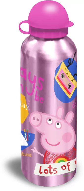 Bidon aluminiowy 500 ml Świnka Peppa - tantis.pl