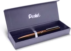 Eleganckie pióro kulkowe EnerGel 0,7 mm BL2007-E brązowe w etui