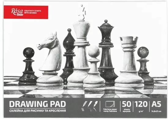Szkicownik A5/50K 120g Szachy