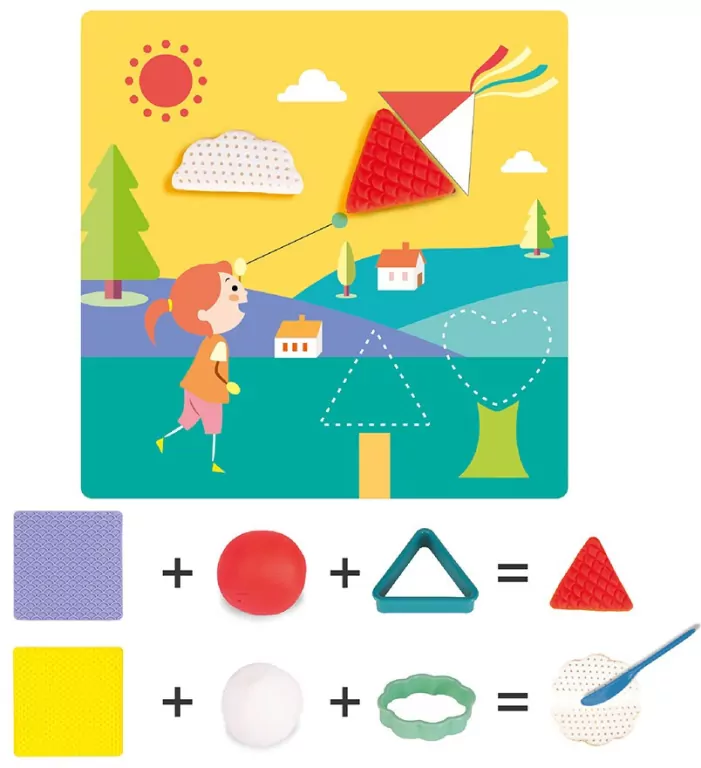 Plastusiowe zabawy - geometryczne kształty. Genialny dzieciak - tantis.pl