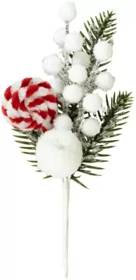 Zimowa gałązka z lizakiem