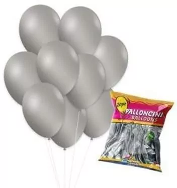 Balony metaliczne srebrne 26cm 20szt - tantis.pl