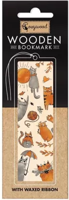 Zakładka drewniana Kocie historie