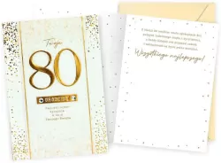 Karnet B6 Urodziny 80