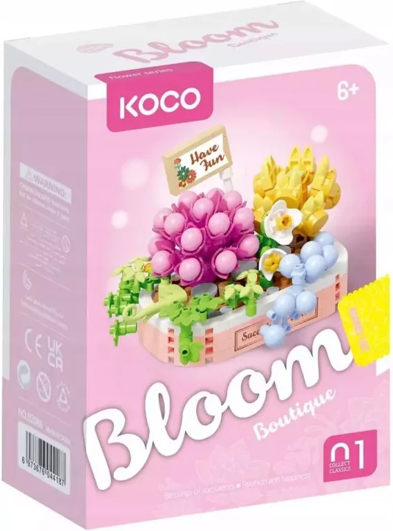 Klocki Sukulenty doniczka różowa 249el - tantis.pl
