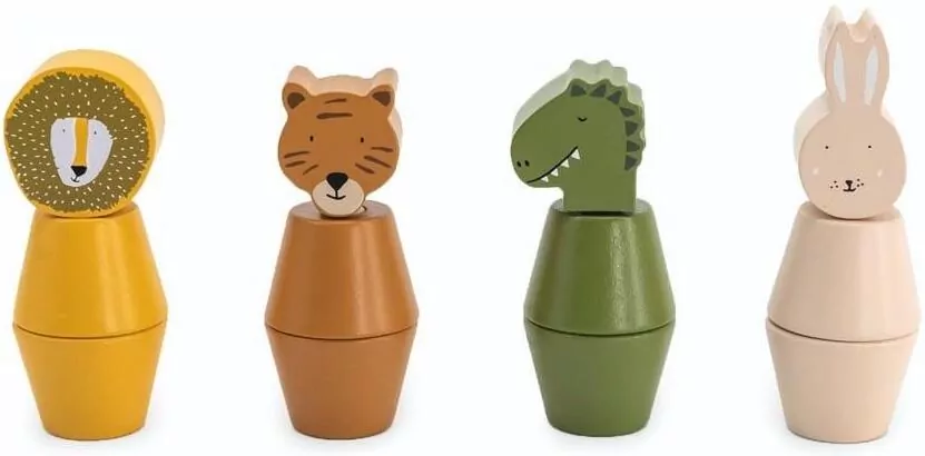 Drewniane zwierzątka skręcane figurki - tantis.pl