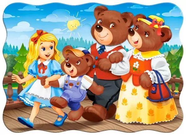 Castorland. Puzzle. Złotowłosa i trzy misie, 30 elementów - tantis.pl