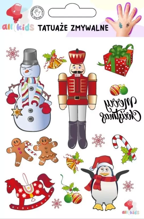 Tatuaże zmywalne dla dzieci Boże Narodzenie 1 - tantis.pl