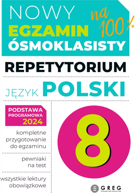 Nowy Egzamin ósmoklasisty. Język polski. Repetytorium - tantis.pl