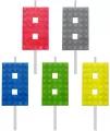 Świeczka urodzinowa Klocki cyfra 8 5,5cm MIX - tantis.pl