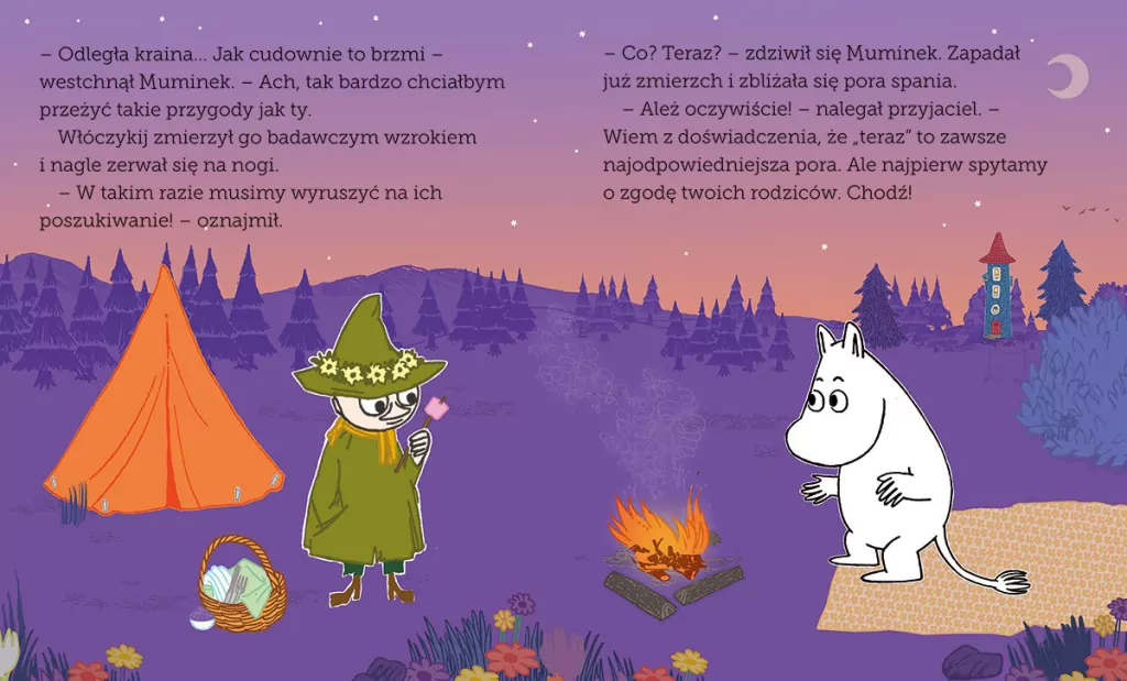 Muminek i Włóczykij szukają przygód. Muminki - tantis.pl