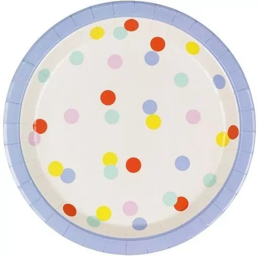 Talerzyki Konfetti 23cm 6szt - tantis.pl
