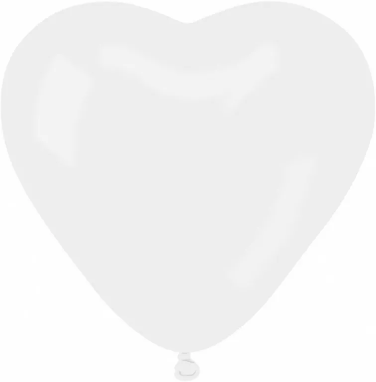 Balony CR17 pastelowe białe serca - tantis.pl