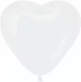 Balony CR17 pastelowe białe serca - tantis.pl