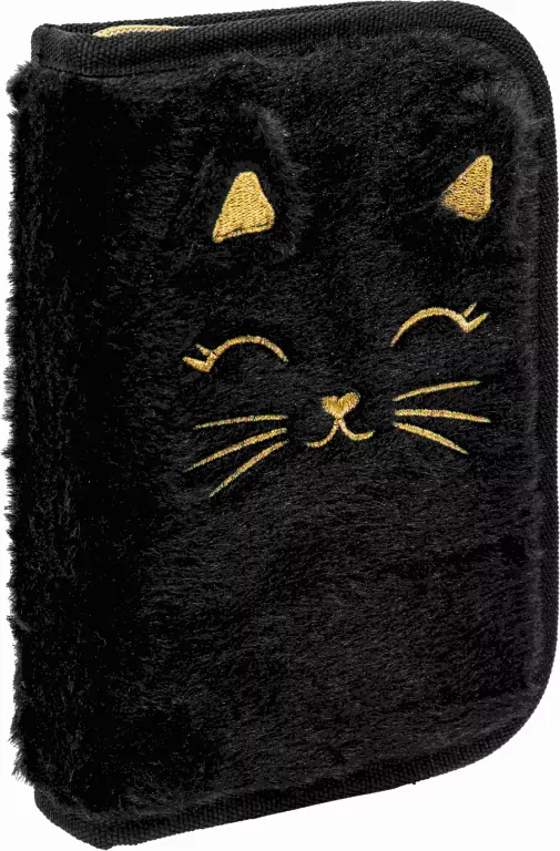Piórnik pojedyn z wyp Astrabag Fluffy Kitty Black - tantis.pl