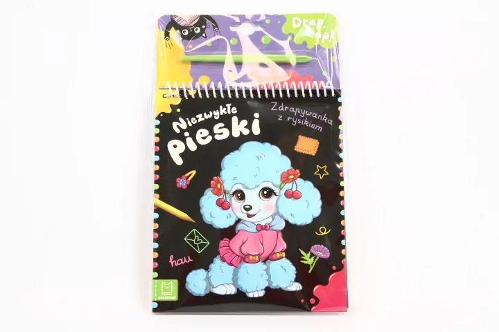 Niezwykłe pieski. Zdrapywanka z rysikiem - tantis.pl