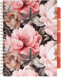 Kołozeszyt Pads A4/100K kratka Kwiaty beżowy