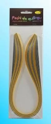 Paski do quillingu 10mmx50cm brokatowe, złote - tantis.pl