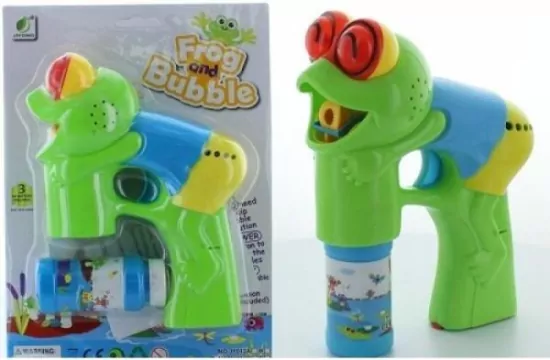 Aparat pistolet do baniek Żaba, bańki mydlane dźwięk światło