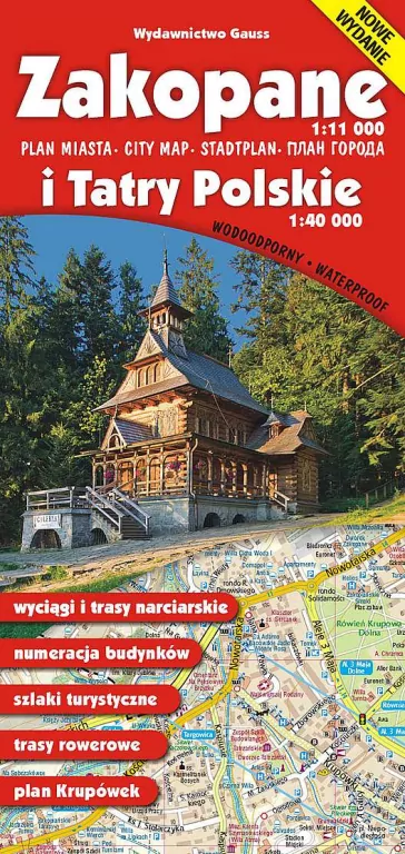 Zakopane i Tatry Polskie. Mapa 1:11 000 - tantis.pl