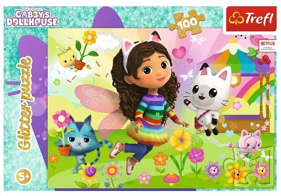 Trefl. Puzzle 100. Glitter Brokatowa Gabby - tantis.pl