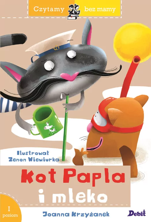 Kot Papla i mleko. Czytamy bez mamy. Poziom 1 - tantis.pl