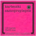 Karteczki samoprzylepne Fluo 75x75mm 100K róż - tantis.pl