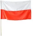 Flaga Polski 110x68 na drzewcu - tantis.pl