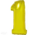 Balon foliowy. "Cyfra 1", złota, 92 cm - tantis.pl