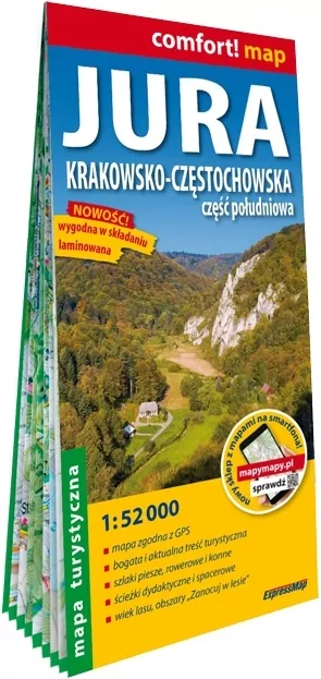 Mapa turystyczna. Jura Krakowsko Częstochowska 2 - tantis.pl
