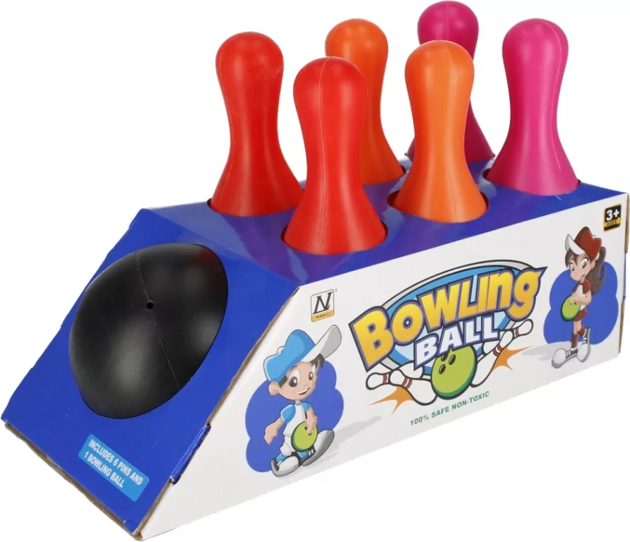 Kręgle plastikowe + akc. w pudełku NL021-1B MC - tantis.pl